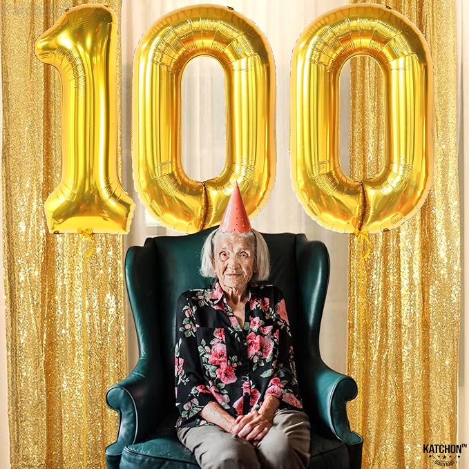 KatchOn Gold 100 Balloon Number 40 Inch | Foil Balloon - Image 4