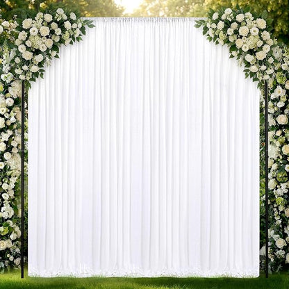 White Sequin Backdrop Curtains-1 Panel 5FTx8FT White Backdrop - Image 7