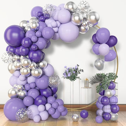 Amandir 153pcs Purple Balloon Garland Arch Kit Different Sizes | 18 12 10 5 by Amandir