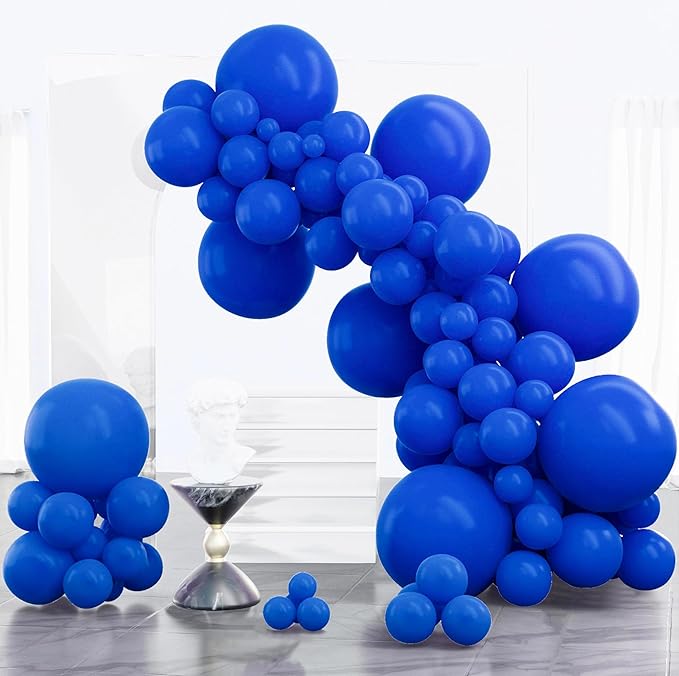 PartyWoo Royal Blue Balloons 100pcs Dark Blue Balloons Different Sizes | 18 12 by PartyWoo