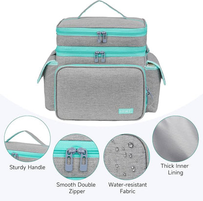 LEFOR·Z Small Sewing Supplies Organizer Bag, Sewing Box | Double-Layer Sewing - Image 7