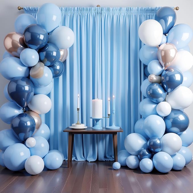 Asee'm Blue Backdrop Curtains Drapes - Image 6
