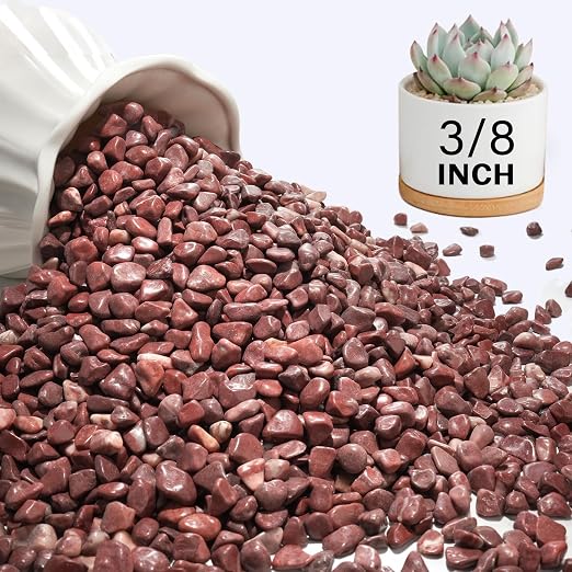 NUPICK 6 lbs Pebbles for Indoor Plants, 3/8 Inch Pea Gravel for Fish Tank by CreateAmazingChoice