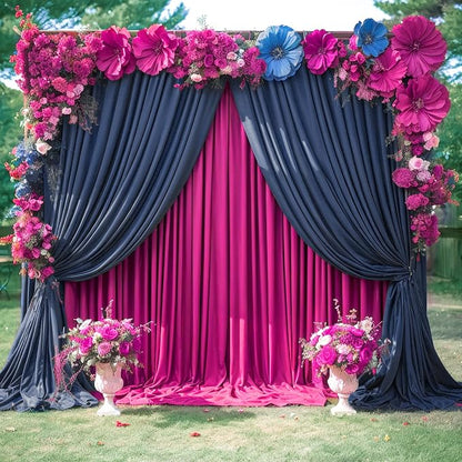10x12 Navy Blue Backdrop Curtains - Image 2