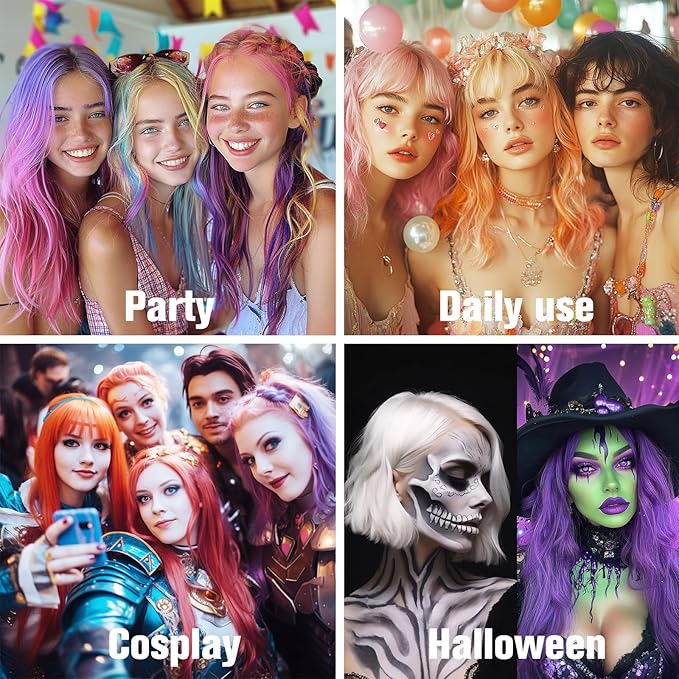 Gray Temporary Hair Color Spray for Women Kids Men, Washable Grey Hair Spray, Fun Bright Shade for Cosplay, Halloween, Cosplay, Party, DIY Hair Looks & Festivals