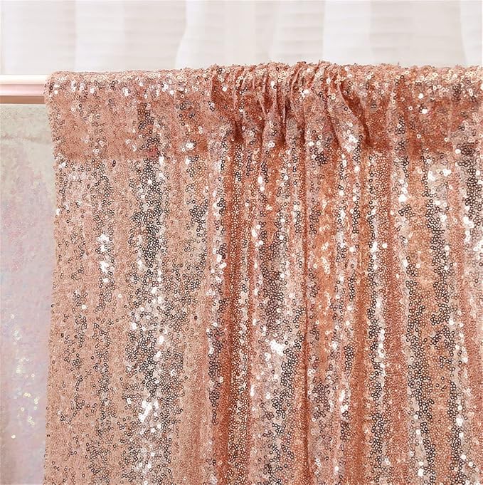 Eternal Beauty Rose Gold 3mm Sequin Backdrop 8x10 Ft - Image 7