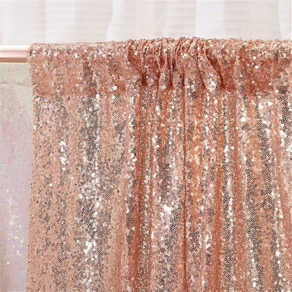 Eternal Beauty Rose Gold 3mm Sequin Backdrop 8x10 Ft - Image 7