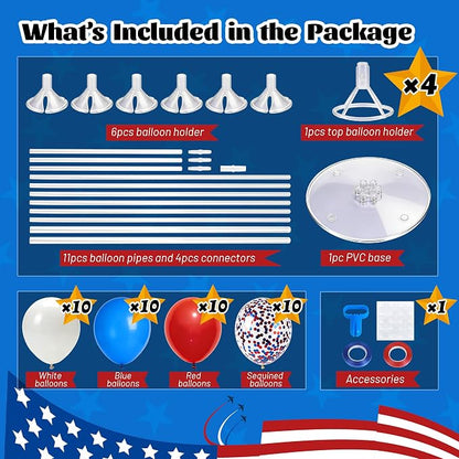 4th of July Balloon Centerpieces 4 Set - Image 4