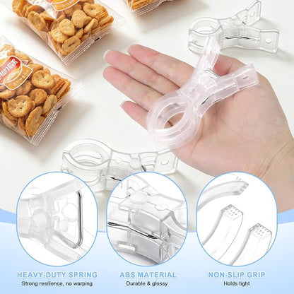 10 Pack Balloon Arch Clips, 3.5'' Clear Plastic Spring Clamps | Heavy Duty Clips - Image 3