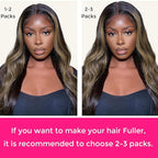 Lashey Seamless Clip in Hair Extensions Human Hair Natural Black Mixed Chestnut Brown Body Wave Clip in Hair Extensions with Invisi Edge 7pcs 110g 22 Inch