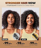 Collagen Hair Mask for Deep Conditioning, Keratin Hair Treatment with 4 Hydrolyzed Proteins, Moroccan & Avocado Oils Conditioner for Nourish, Calendula Gentian Extracts Care Dry & Damaged Hair 16.9 OZ