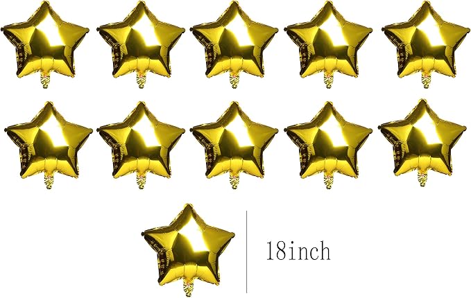 Star-Shaped Balloon, 18inch" Gold Foil Balloon Mylar Balloon, Baby Shower Decor - Image 2
