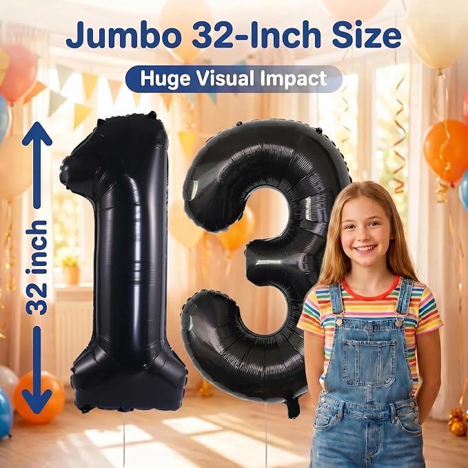 Number 13 Balloon Foil Mylar Balloons - Image 4