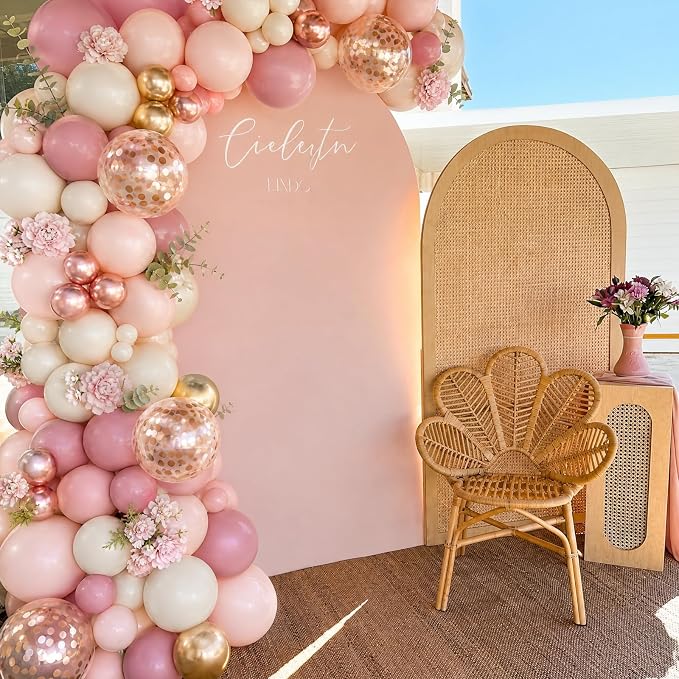 Dusty Rose Pink Balloon Arch Kit - Image 7