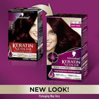 Schwarzkopf Keratin Color Permanent Hair Color, 1.8 Ruby Noir, 1 Application - Professionally Inspired Permanent Hair Dye, for up to 80% Less Breakage vs Untreated Hair and up to 100% Gray Coverage