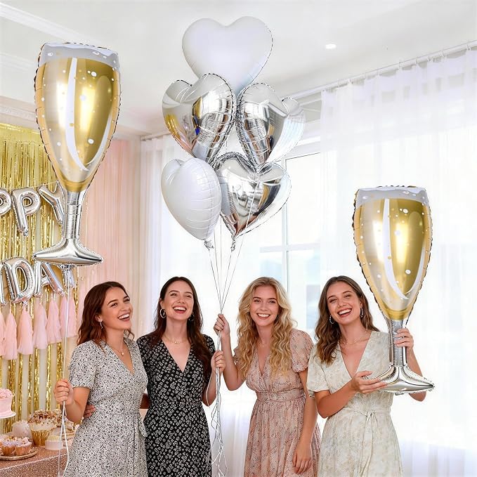 Champagne Balloons, Engagement Party Balloons - Image 2