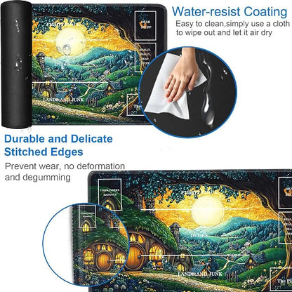 for TCG Playmat with Zones, Non-Slip Rubber Bottom Trading Card Game Mat with - Image 3