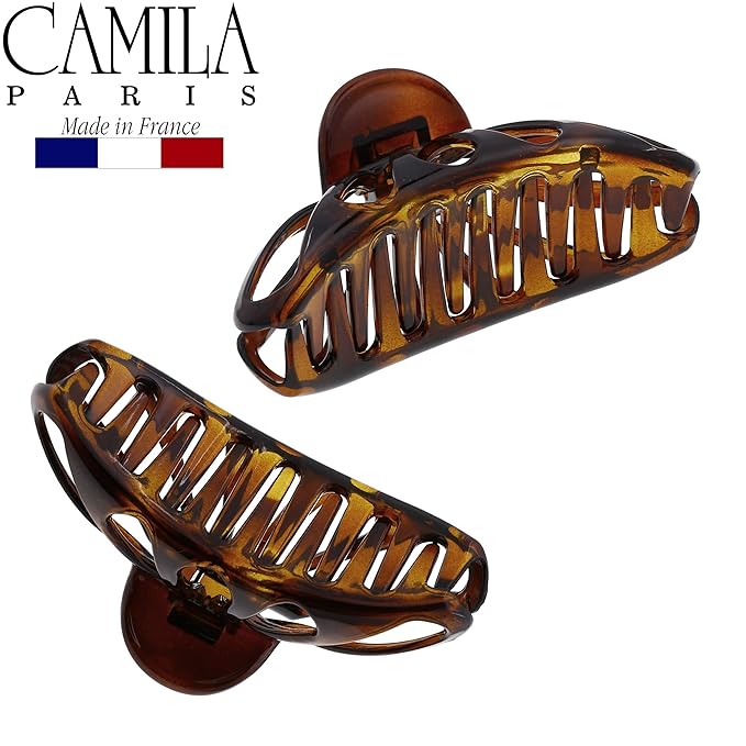 Camila Paris NV109 French Large Hair Clips for Women Thick Hair for Long Wavy Curly Hair, Girls Hair Claw Clips, Styling Big Hair Clip for Thick Hair, Strong Hold No Slip Grip Claw Clip Made in France