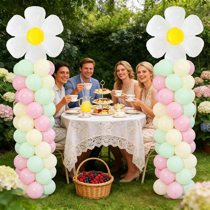 Daisy Pastel Flower Balloon Column Stand Kits 2 Sets - Image 6