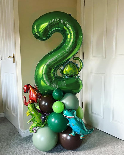 Green Number 2 Balloon 40 Inch, 2nd Birthday Party Decorations Men Women | Foil - Image 2