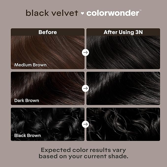 Madison Reed colorwonder Demi-Permanent Hair Color, Effortless At-Home Hair Dye, Ammonia-Free, Cruelty-Free, Black Velvet (3N Soft Black), Pack of 1