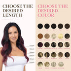 GOO GOO Tape in Hair Extensions Human Hair, 1/99 Balayage Jet Black to Red, 22inch 50g 20pcs, Thick Ends Straight Seamless Tape in, Invisible Tape in Hair Extensions Human Hair