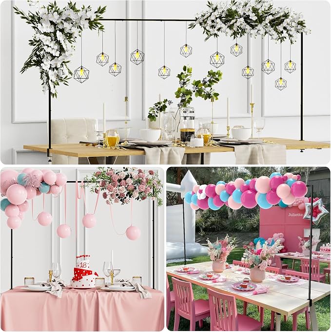 Over The Table Rod Stand with Clamps Black Table Arch Banner Stand | Adjustable - Image 6