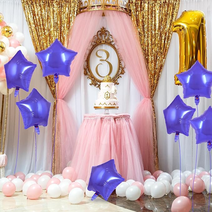 20 Pcs Purple Star Balloons, 18 Inch Star Foil Balloons, Stars Shaped Balloon - Image 3