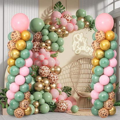 Pink Jungle Safari Balloon Column Stand Kit Set of 2 - Image 2