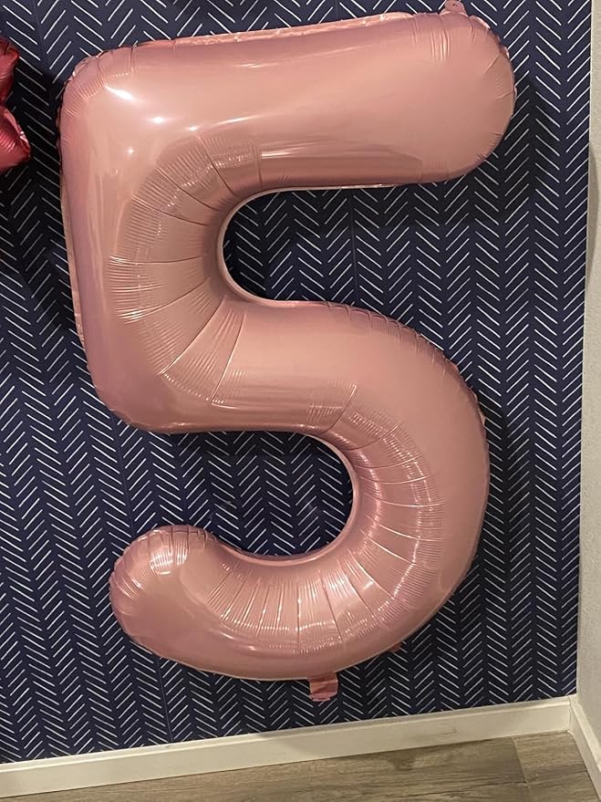 Number Balloons Pink 5 Balloon 40 inch - Image 4