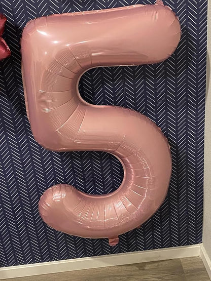 Number Balloons Pink 5 Balloon 40 inch - Image 4