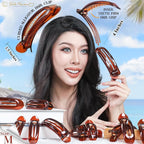 RC ROCHE 6 Pcs Flat Claw Hair Clips for Women Alligator French Barrette Long Thick Hair Duckbill Curved No Slip Grip Lay Flat Side Slide Firm Classic Styling, Medium Brown