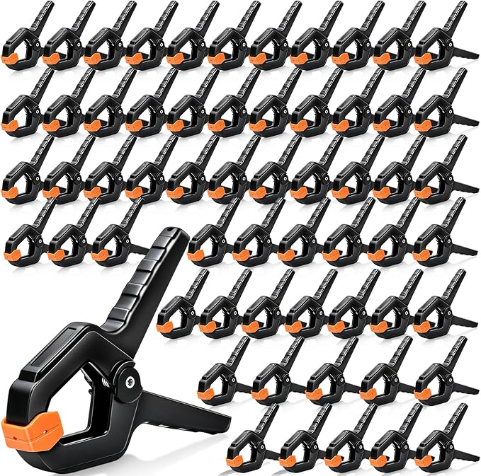60 Pack Spring Clamps, Backdrop Clips, Balloon Arch Clips, 3.5 inch Heavy Duty by Anelueeoo