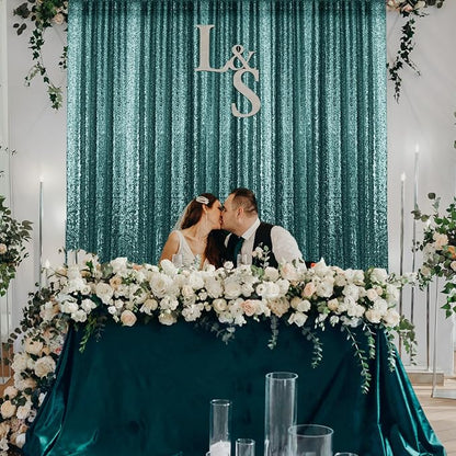 2×8FT-6PCS Hunter Sequin Backdrop Curtains Panels, Photography Backdrop Glitter - Image 2