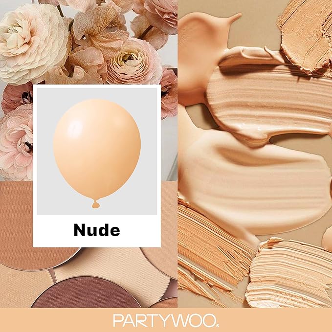 PartyWoo Nude Balloons 127pcs Apricot Boho Fall Color 36 18 12 10 5 Inch | 36 - Image 2