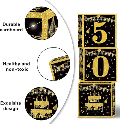Gold 50th birthday decorations men - Image 4