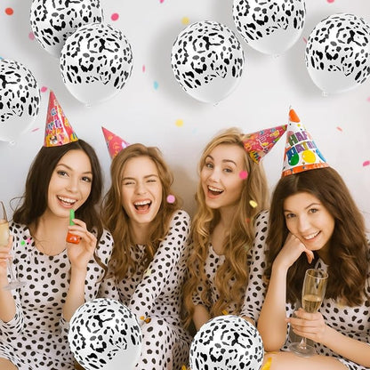 Gejoy 36 Pcs Cheetah Balloons White and Black Leopard Print Balloons 12 Inch - Image 3