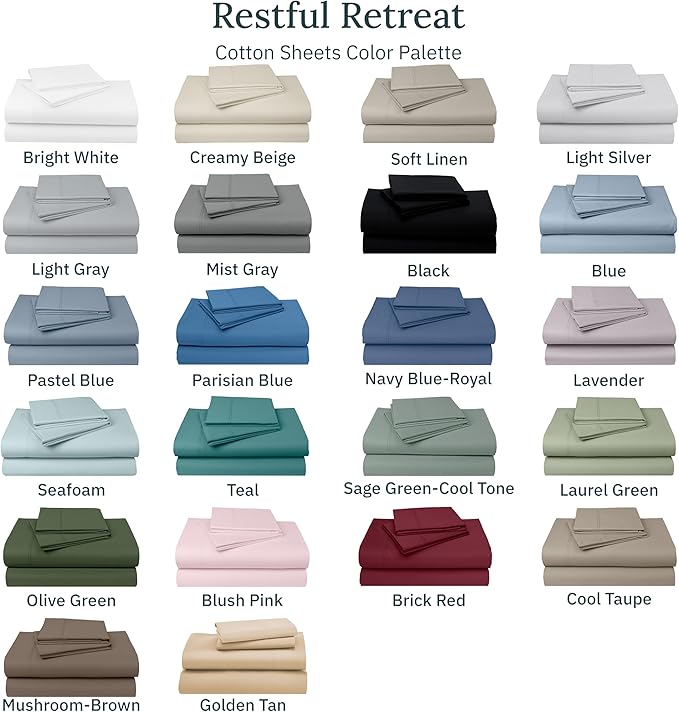 California Design Den Premium King Pillow Covers Set of 2-600 Thread Count Sateen, Natural 100% Cotton Pillow Cases King, Crisp, Durable Bedding - Light Silver