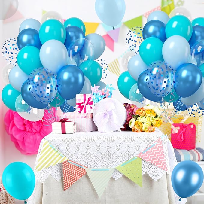 Teal Blue Balloons - Image 3