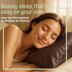 BLISSFORD Brown Satin Pillowcase with Zipper, for Hair and Skin Care, Feels Soft and Cool Like a Silk Pillowcase, Satin Pillow Cases 2 Pack, Slik Pillow Cover, King Size, Set of 2