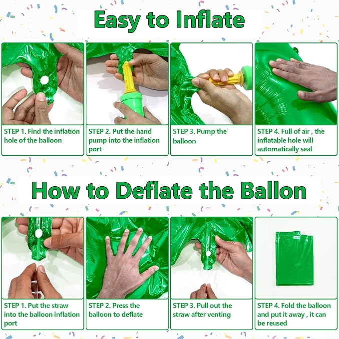 Number Balloons Green Party Balloon - Image 3