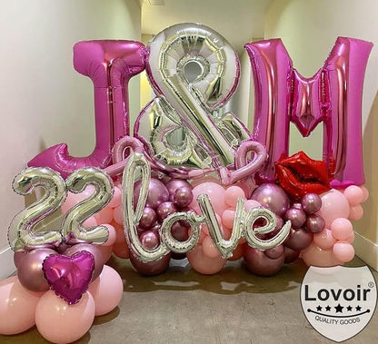 Lovoir 40 Inch Large Hot Pink Letter J Balloons Big Size Jumbo Mylar Foil - Image 5