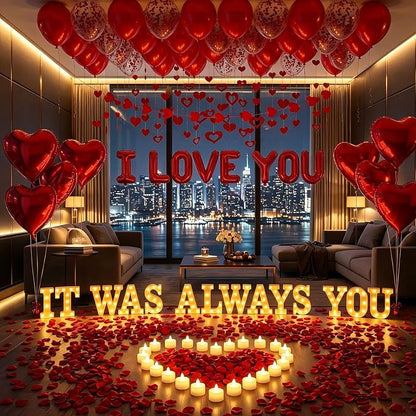 It Was Always You Light Up Letters Proposal Decorations by Fezava