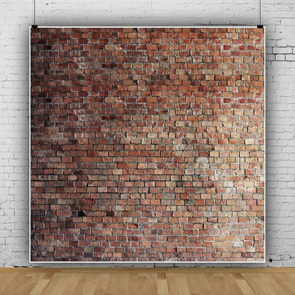 Brick Wall Backdrop 8x8ft Red Brick Vintage Background - Image 2