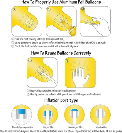 40In Large Gold Number Balloon 1 Aluminum Foil Mylar Big Number Balloon 0-9 | - Image 5