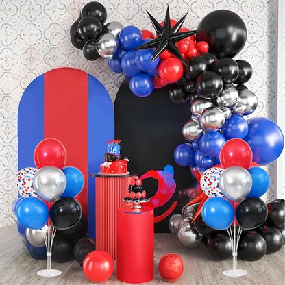 4 Sets Black Silver Red Blue Balloons Stand - Image 8