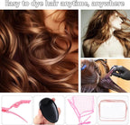 32 Pcs Hair Dye Coloring Kit,Hair Dye Tools for DIY Salon.Hair Dye Brush and Bowl Set/Highlighting Frosting Cap with Plastic Hooks/Dye Brush/Ear Cover/Gloves/Comb/Hairpin/Hair Coloring Cape(Pink)
