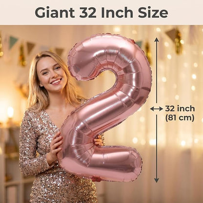YPSelected 32 Inch Large Foil Helium Number Balloon Birthday Wedding Party 0-9 - Image 4
