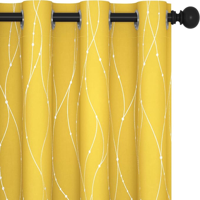 Deconovo Living Room Curtains 63 Inches Long, Thermal Insulated, Room Darkening by Unknown