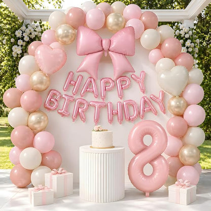 Dusty Pink Number 8 Balloon, 8th Birthday Decorations - Image 5